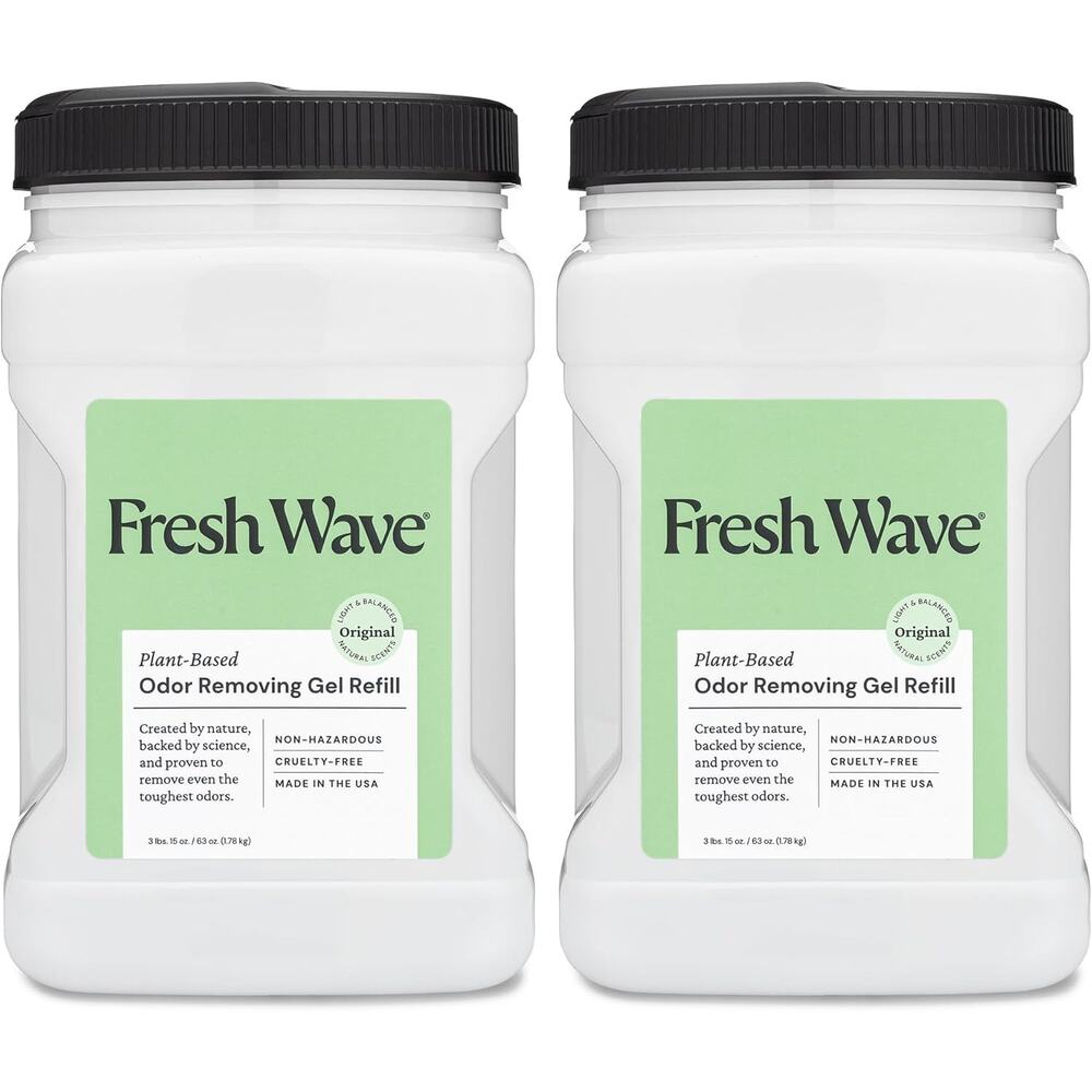 Fresh Wave Odor Removing Gel Refill, 63 oz. Pack of 2, Natural Plant-Based